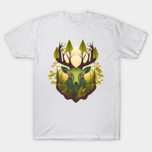 Nature Lover Deer - Designs for a Green Future and Hunters T-Shirt